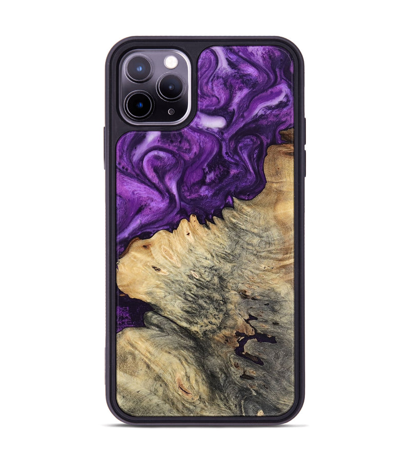 iPhone 11 Pro Max Wood Phone Case - Gian (Purple, 800440)