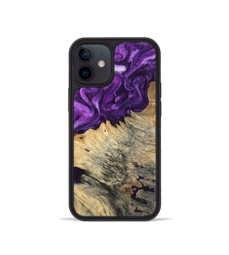 iPhone 12 mini Wood Phone Case - Gian (Purple, 800440)