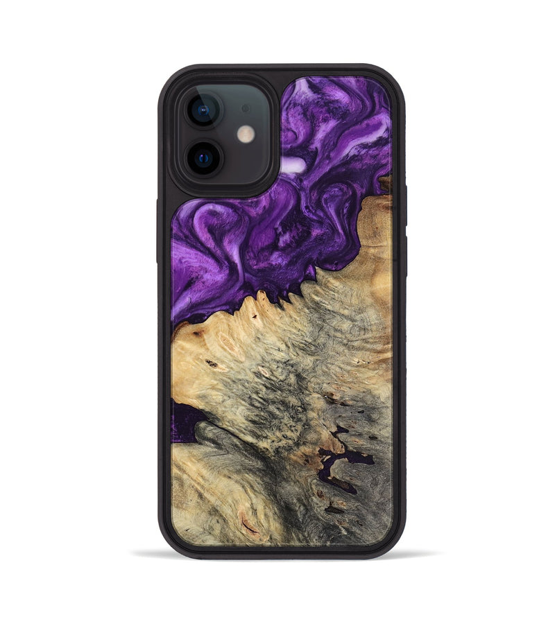 iPhone 12 Wood Phone Case - Gian (Purple, 800440)