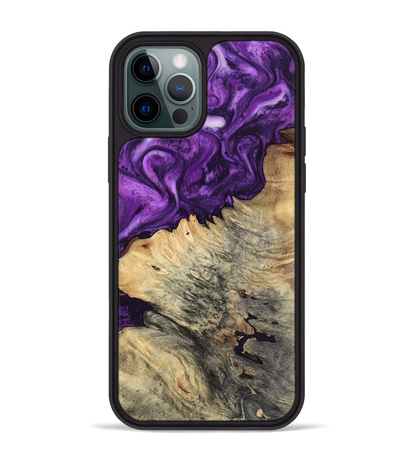 iPhone 12 Pro Max Wood Phone Case - Gian (Purple, 800440)