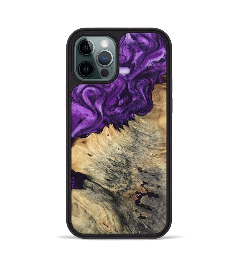 iPhone 12 Pro Wood Phone Case - Gian (Purple, 800440)