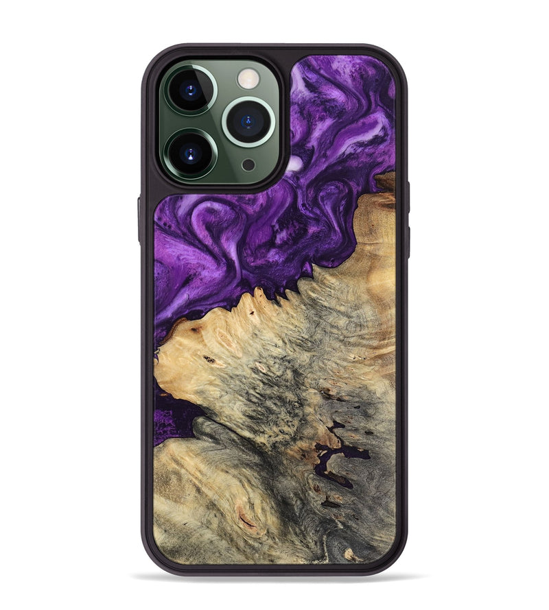 iPhone 13 Pro Max Wood Phone Case - Gian (Purple, 800440)