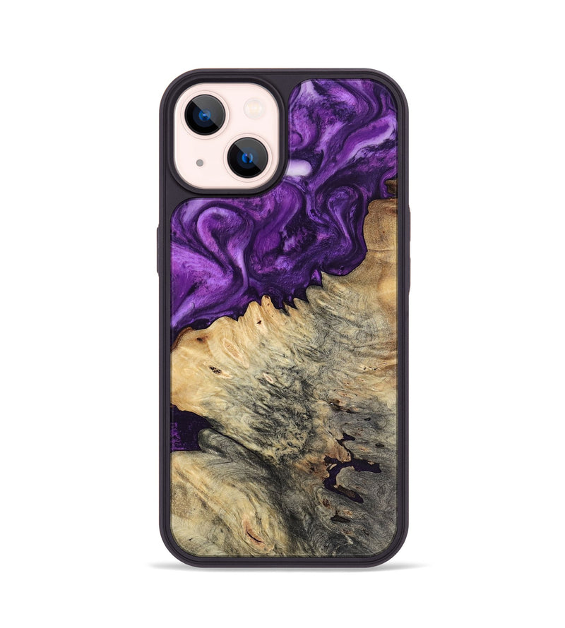 iPhone 14 Wood Phone Case - Gian (Purple, 800440)