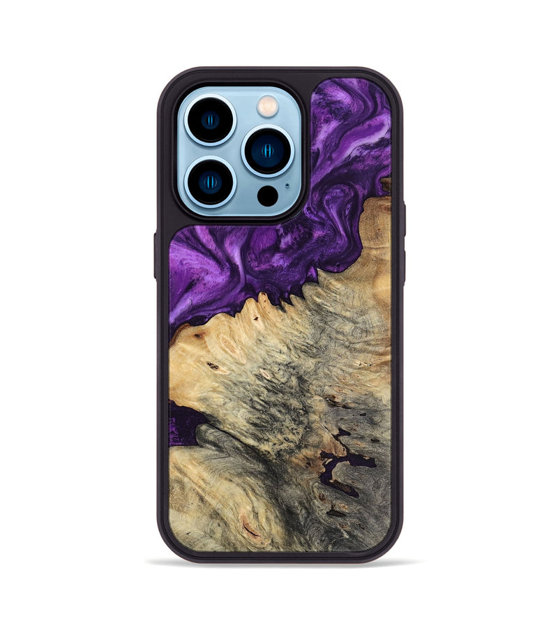 iPhone 14 Pro Wood Phone Case - Gian (Purple, 800440)