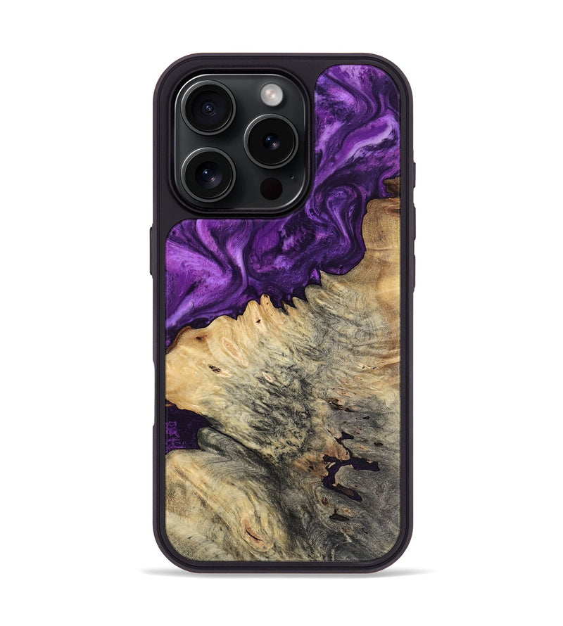 iPhone 16 Pro Wood Phone Case - Gian (Purple, 800440)