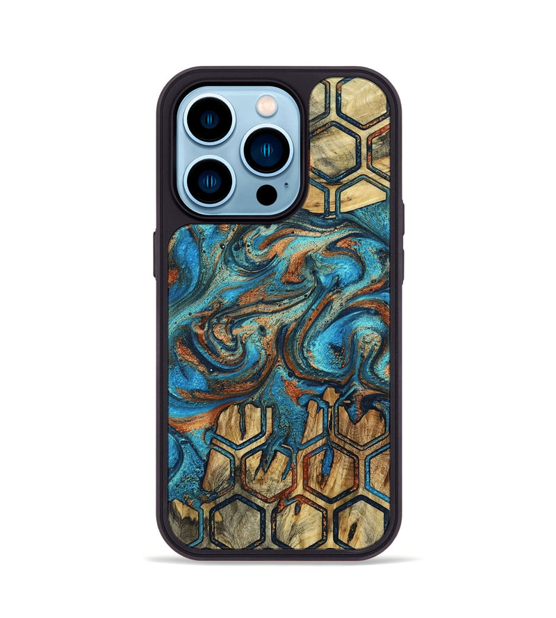iPhone 14 Pro Wood Phone Case - Carolee (Pattern, 800443)