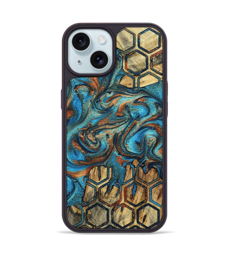iPhone 15 Wood Phone Case - Carolee (Pattern, 800443)