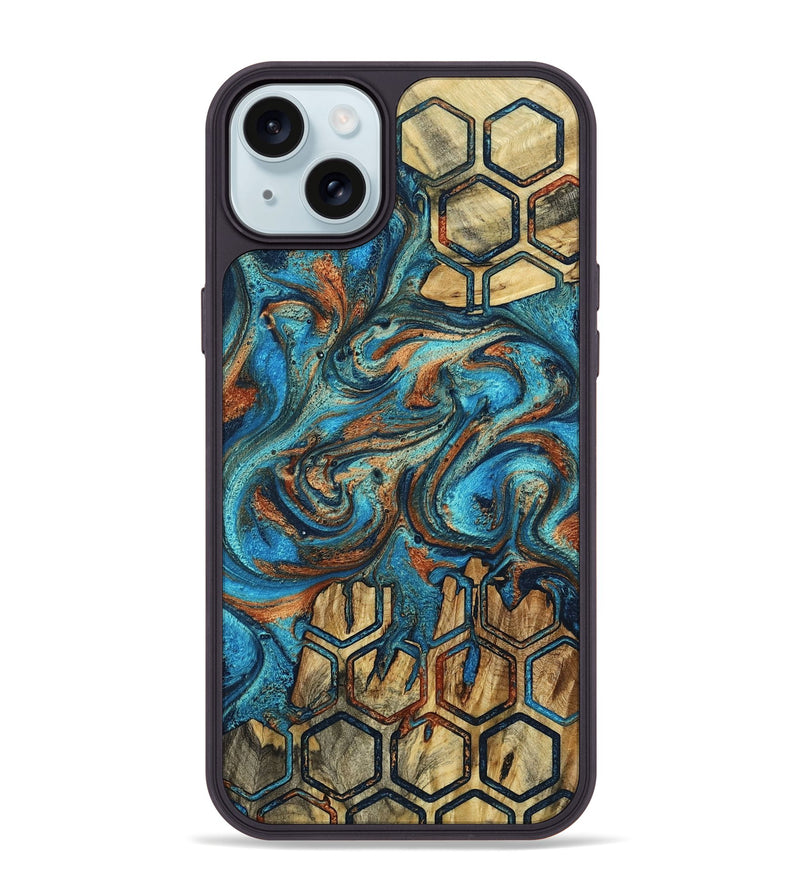 iPhone 15 Plus Wood Phone Case - Carolee (Pattern, 800443)