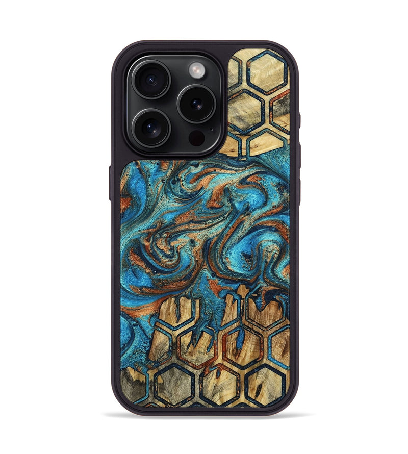 iPhone 15 Pro Wood Phone Case - Carolee (Pattern, 800443)