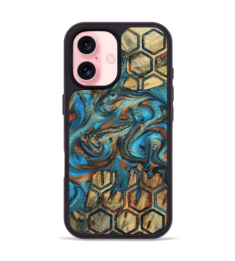 iPhone 16 Wood Phone Case - Carolee (Pattern, 800443)