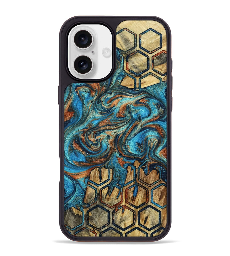iPhone 16 Plus Wood Phone Case - Carolee (Pattern, 800443)