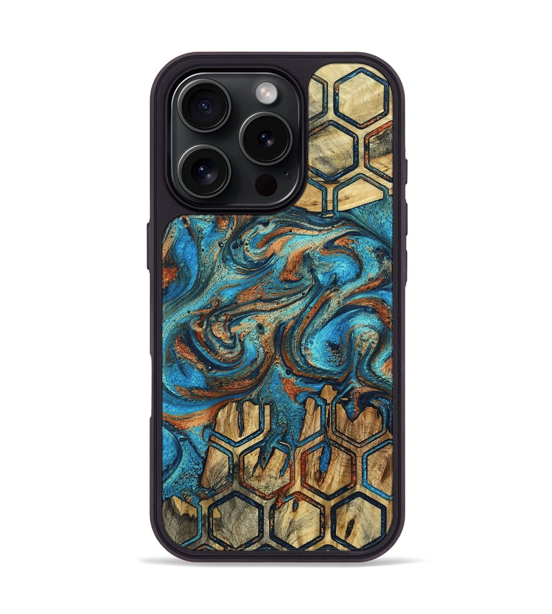 iPhone 16 Pro Wood Phone Case - Carolee (Pattern, 800443)