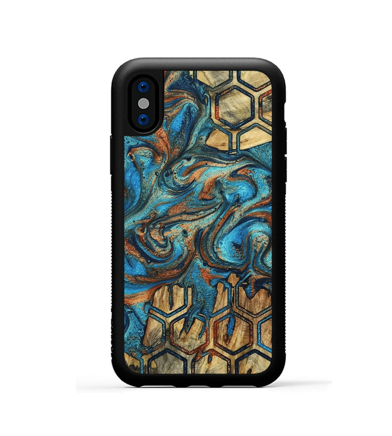 iPhone Xs Wood Phone Case - Carolee (Pattern, 800443)