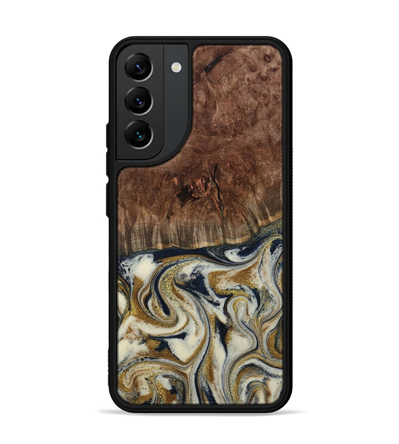 Galaxy S22 Plus Wood Phone Case - Noel (Teal & Gold, 800454)