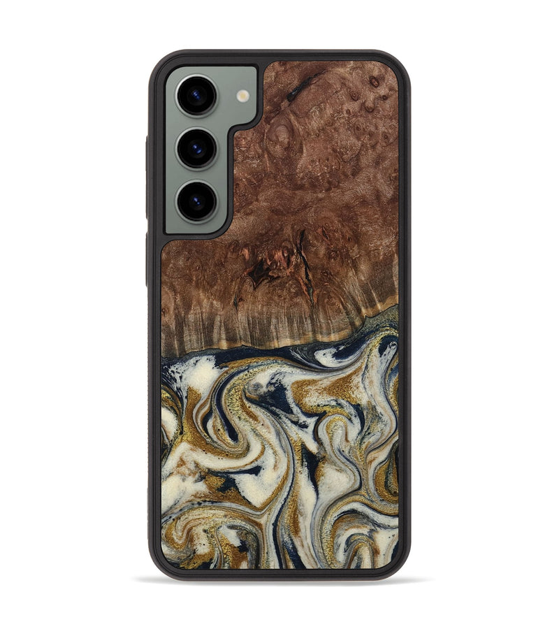 Galaxy S23 Plus Wood Phone Case - Noel (Teal & Gold, 800454)