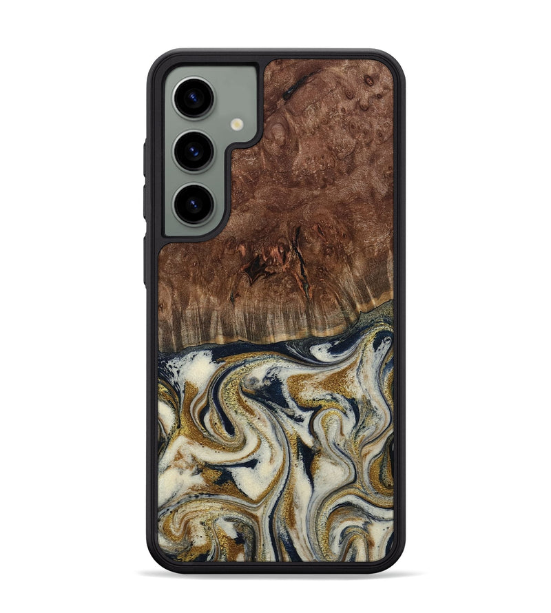 Galaxy S24 Plus Wood Phone Case - Noel (Teal & Gold, 800454)