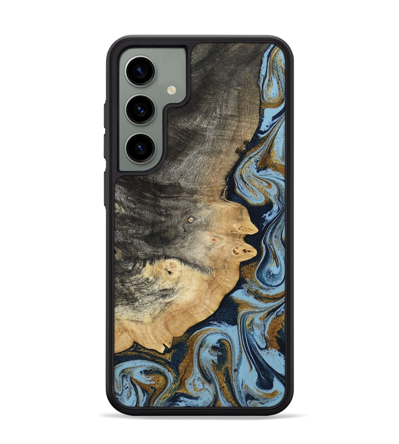 Galaxy S24 Plus Wood Phone Case - Letha (Teal & Gold, 800458)