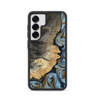 Galaxy S25 Wood Phone Case - Letha (Teal & Gold, 800458)