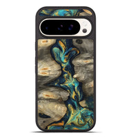 Pixel 10 Pro XL Wood Phone Case - Syreeta (Teal & Gold, 800459)