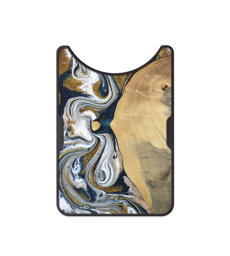 Alloy Wood Wallet - Jaeden (Teal & Gold, 800460)