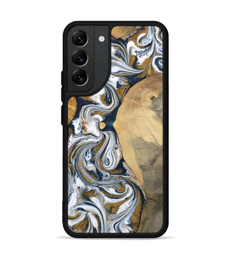 Galaxy S22 Plus Wood Phone Case - Jaeden (Teal & Gold, 800460)