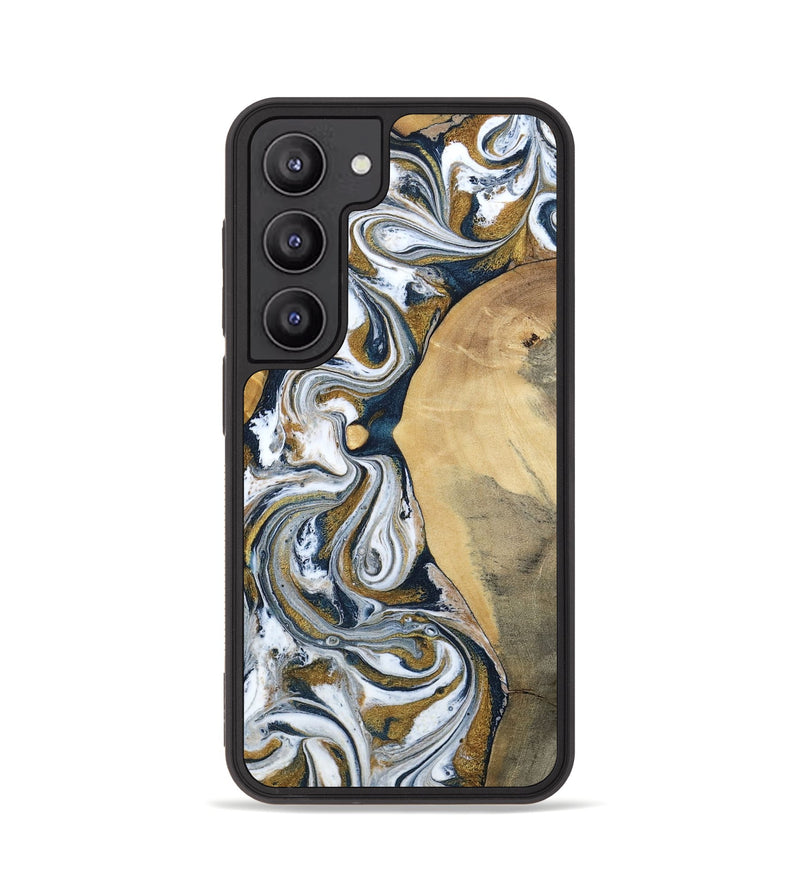 Galaxy S23 Wood Phone Case - Jaeden (Teal & Gold, 800460)