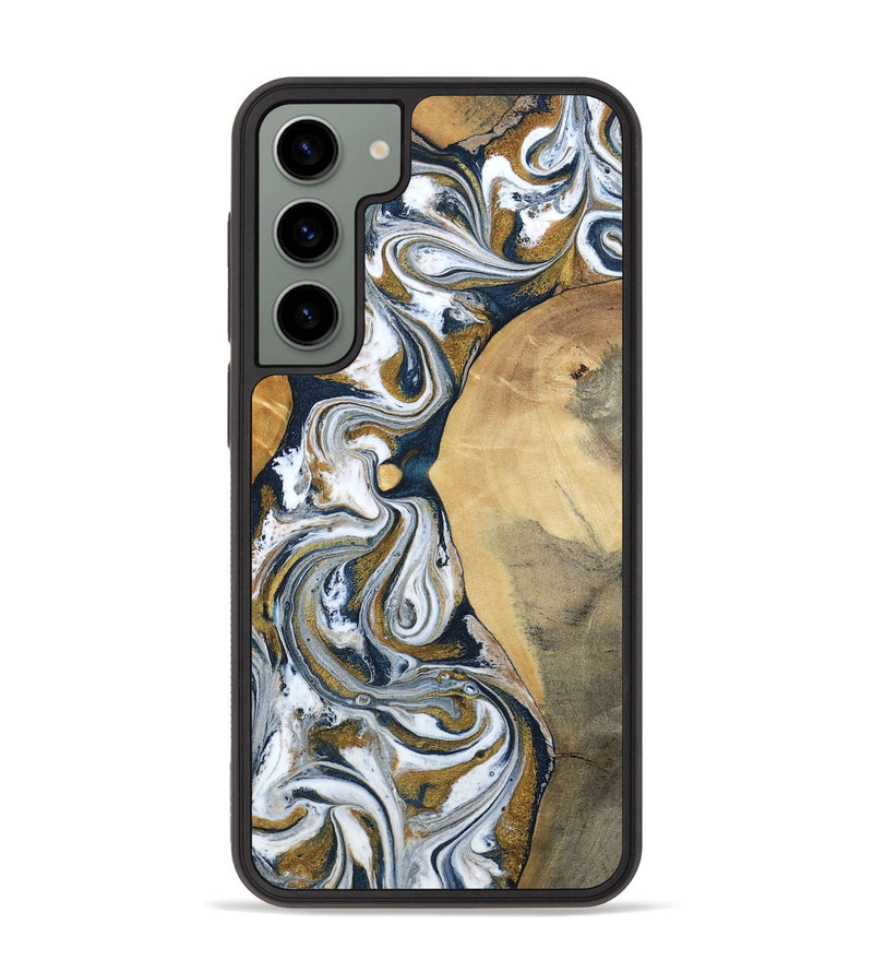 Galaxy S23 Plus Wood Phone Case - Jaeden (Teal & Gold, 800460)