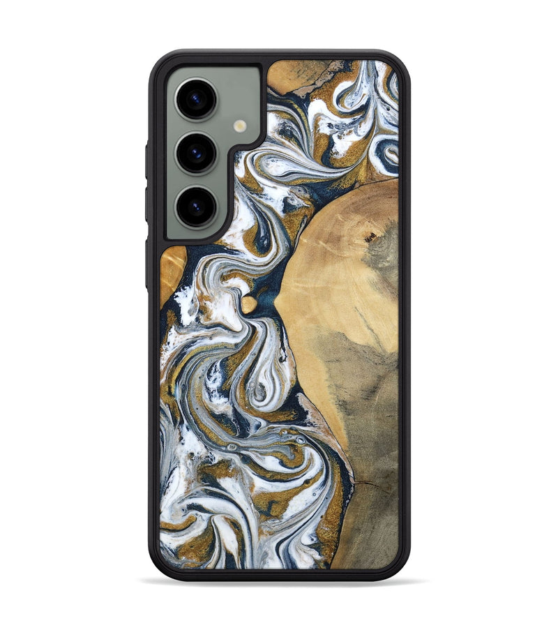 Galaxy S24 Plus Wood Phone Case - Jaeden (Teal & Gold, 800460)