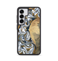 Galaxy S25 Wood Phone Case - Jaeden (Teal & Gold, 800460)