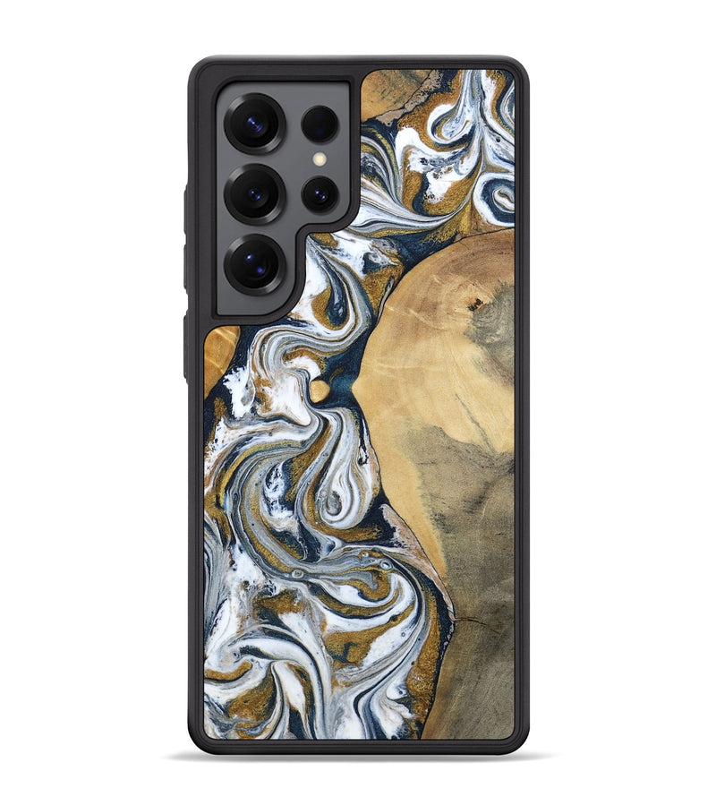 Galaxy S25 Ultra Wood Phone Case - Jaeden (Teal & Gold, 800460)