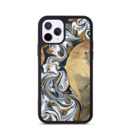 iPhone 11 Pro Wood Phone Case - Jaeden (Teal & Gold, 800460)