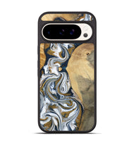 Pixel 9 Wood Phone Case - Jaeden (Teal & Gold, 800460)