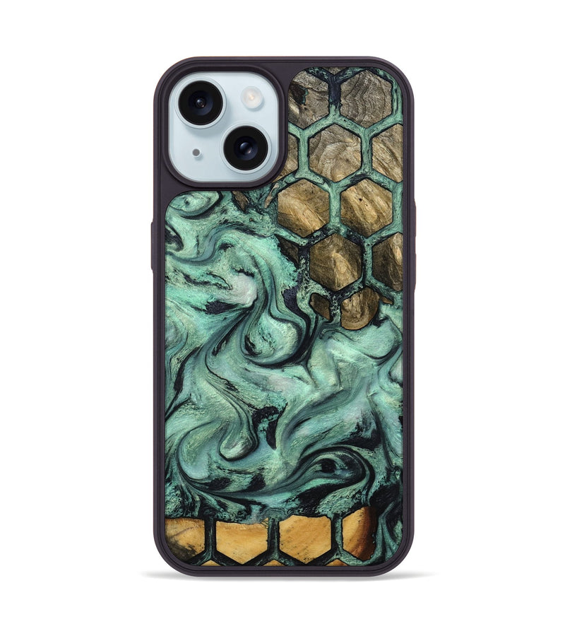 iPhone 15 Wood Phone Case - Emmett (Pattern, 800462)