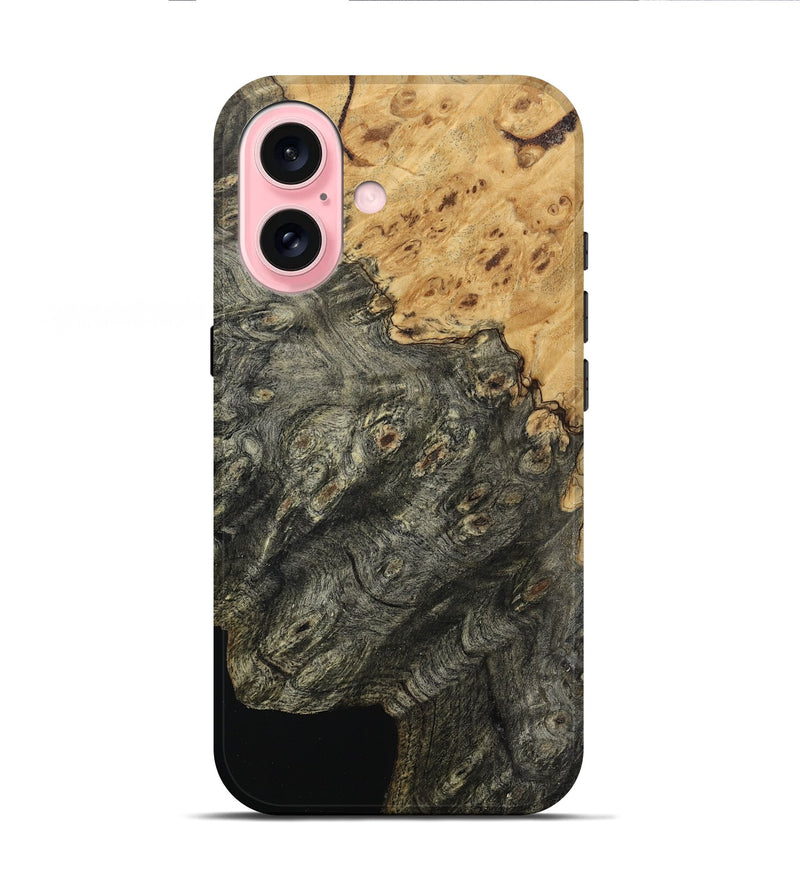 iPhone 16 Wood Live Edge Phone Case - Wilburn (Wood Burl, 800483)