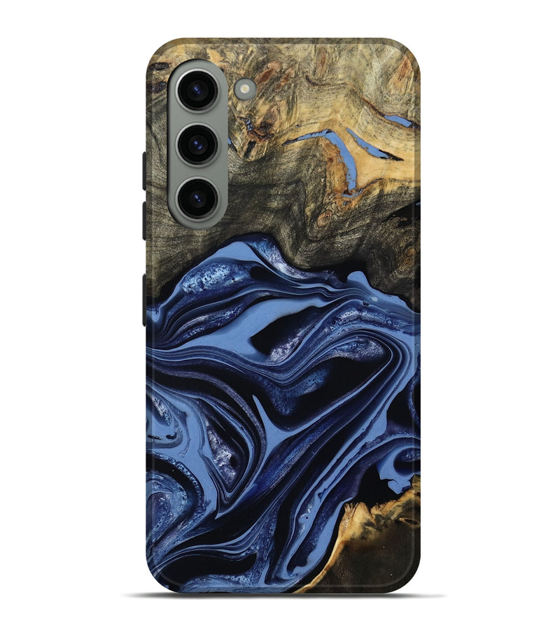 Galaxy S23 Plus Wood Live Edge Phone Case - Freeman (Blue, 800486)