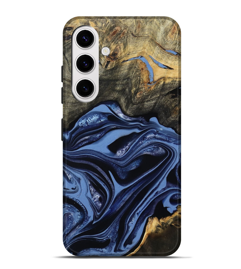 Galaxy S25 Plus Wood Live Edge Phone Case - Freeman (Blue, 800486)