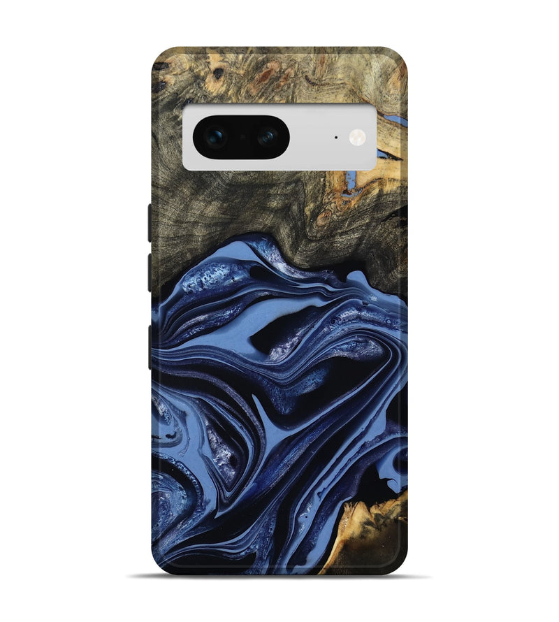 Pixel 7 Wood Live Edge Phone Case - Freeman (Blue, 800486)