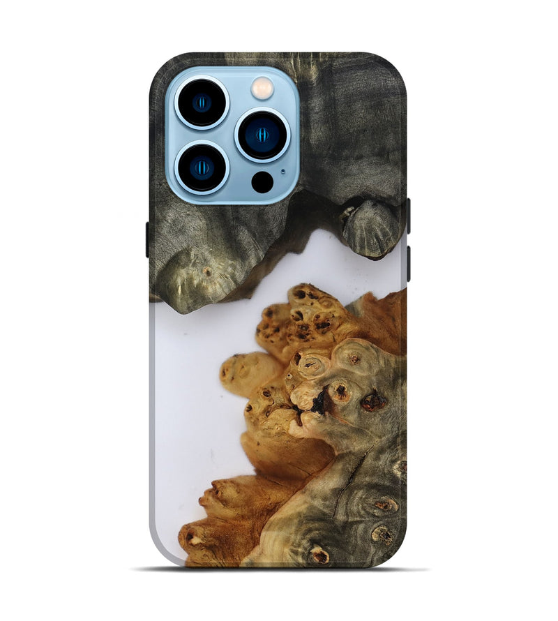 iPhone 14 Pro Wood Live Edge Phone Case - Yulissa (Clear, 800488)