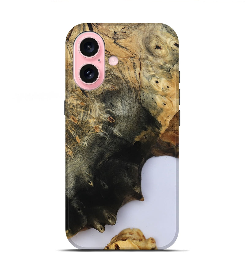 iPhone 16 Wood Live Edge Phone Case - Azael (Clear, 800489)
