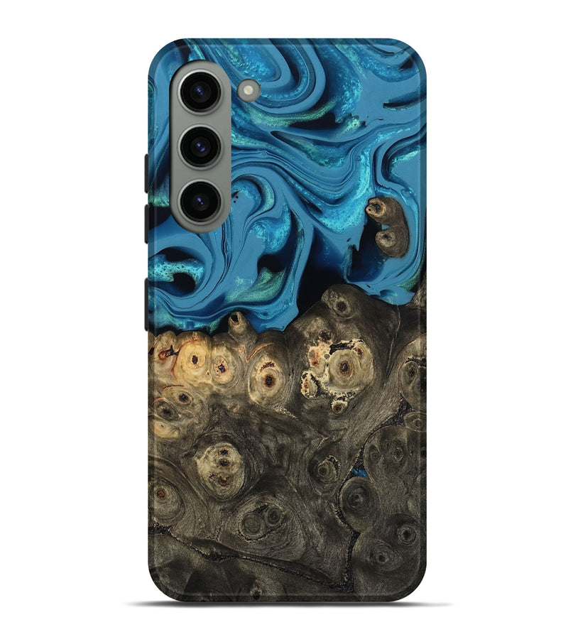 Galaxy S23 Plus Wood Live Edge Phone Case - Bobbye (Blue, 800490)
