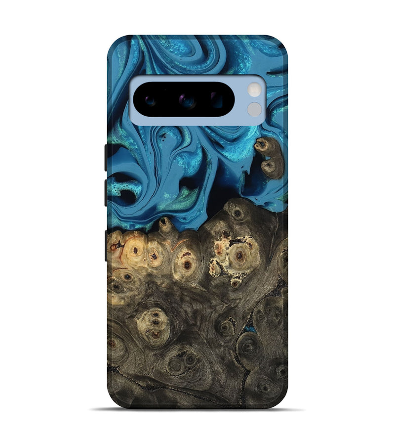 Pixel 8 Pro Wood Live Edge Phone Case - Bobbye (Blue, 800490)
