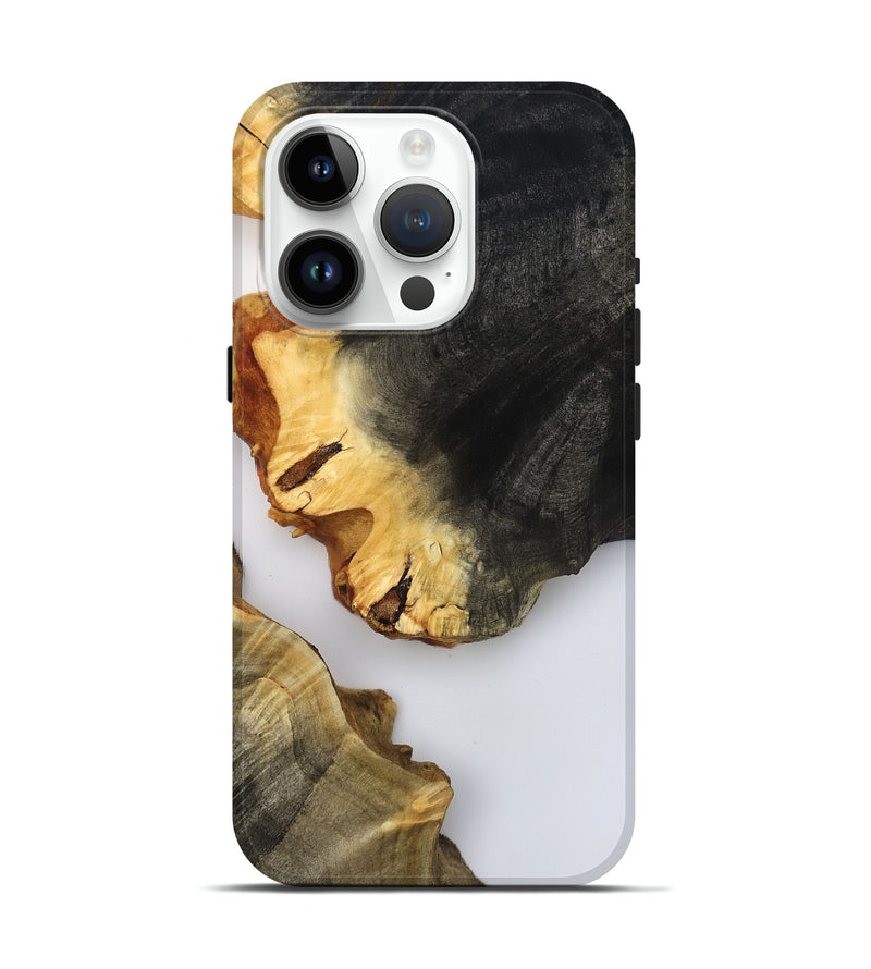 iPhone 15 Pro Wood Live Edge Phone Case - Joni (Clear, 800492)