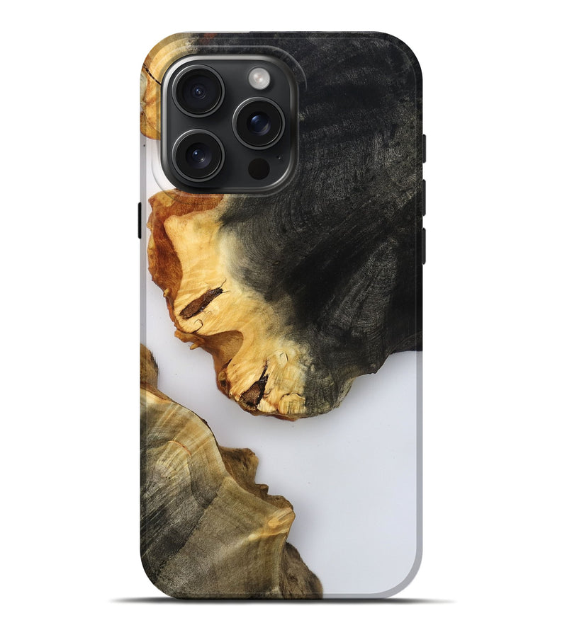 iPhone 16 Pro Max Wood Live Edge Phone Case - Joni (Clear, 800492)