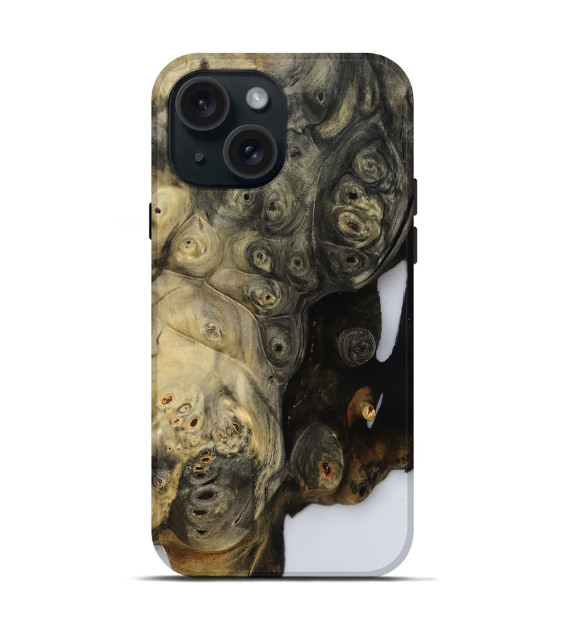iPhone 15 Wood Live Edge Phone Case - Jaylynn (Clear, 800493)