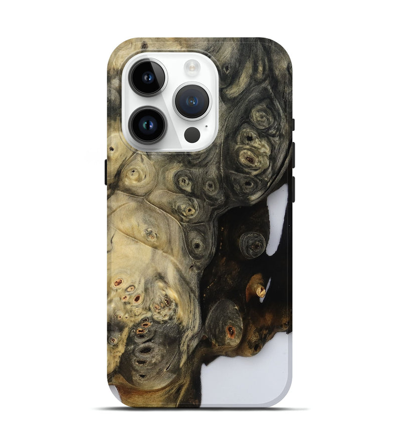iPhone 15 Pro Wood Live Edge Phone Case - Jaylynn (Clear, 800493)