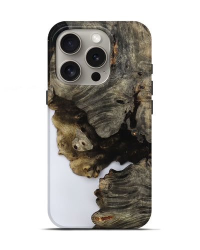 iPhone 16 Pro Wood Live Edge Phone Case - Jenna (Clear, 800494)