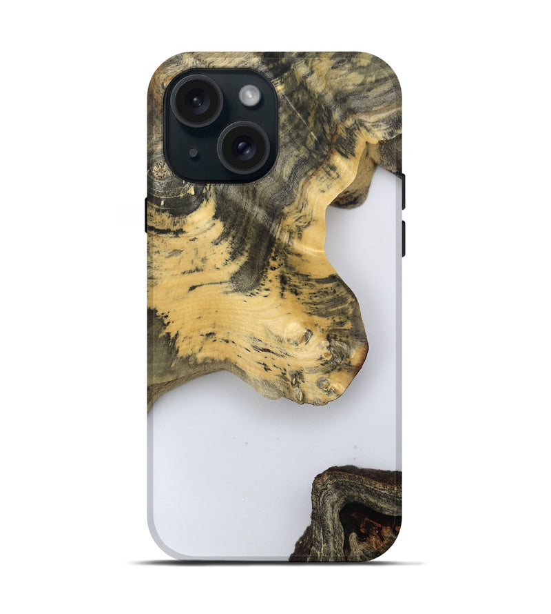 iPhone 15 Wood Live Edge Phone Case - Jasiel (Clear, 800495)