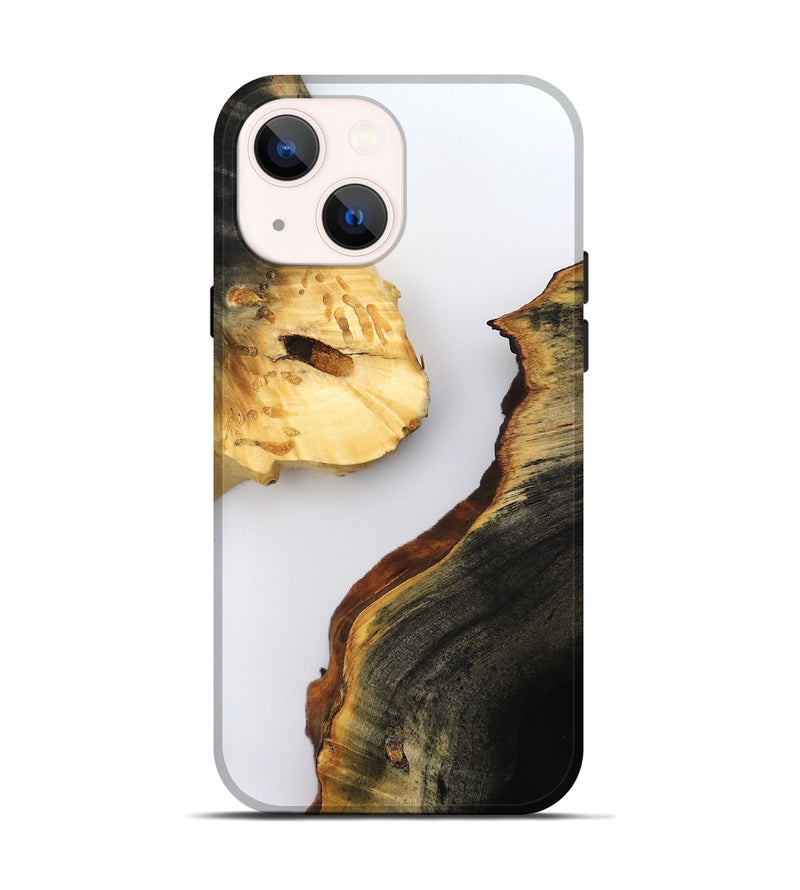 iPhone 14 Wood Live Edge Phone Case - Zana (Clear, 800503)