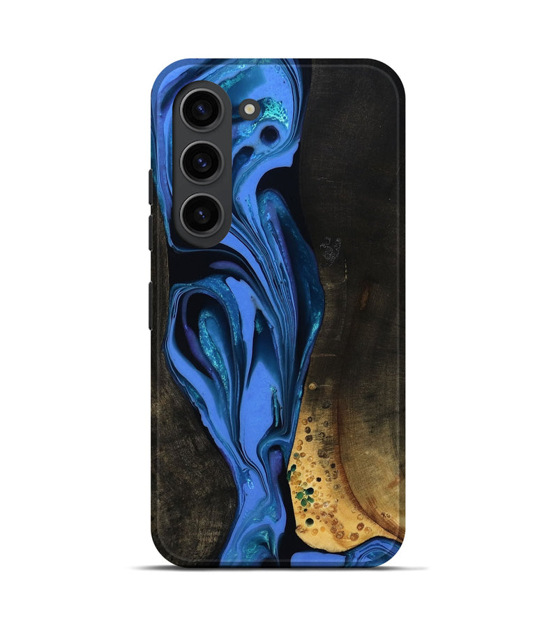 Galaxy S23 Wood Live Edge Phone Case - Teresa (Blue, 800506)