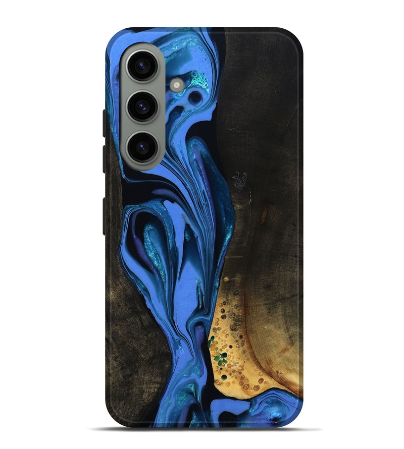Galaxy S24 Plus Wood Live Edge Phone Case - Teresa (Blue, 800506)
